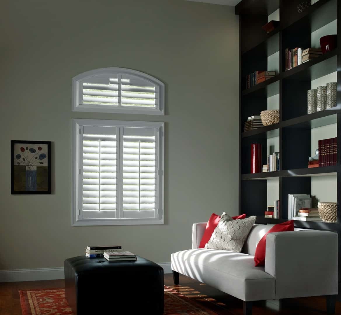 Energy Efficient Custom Window Treatments near O'Fallon, Missouri (MO) including Automation and Palm Beach™ Shutters