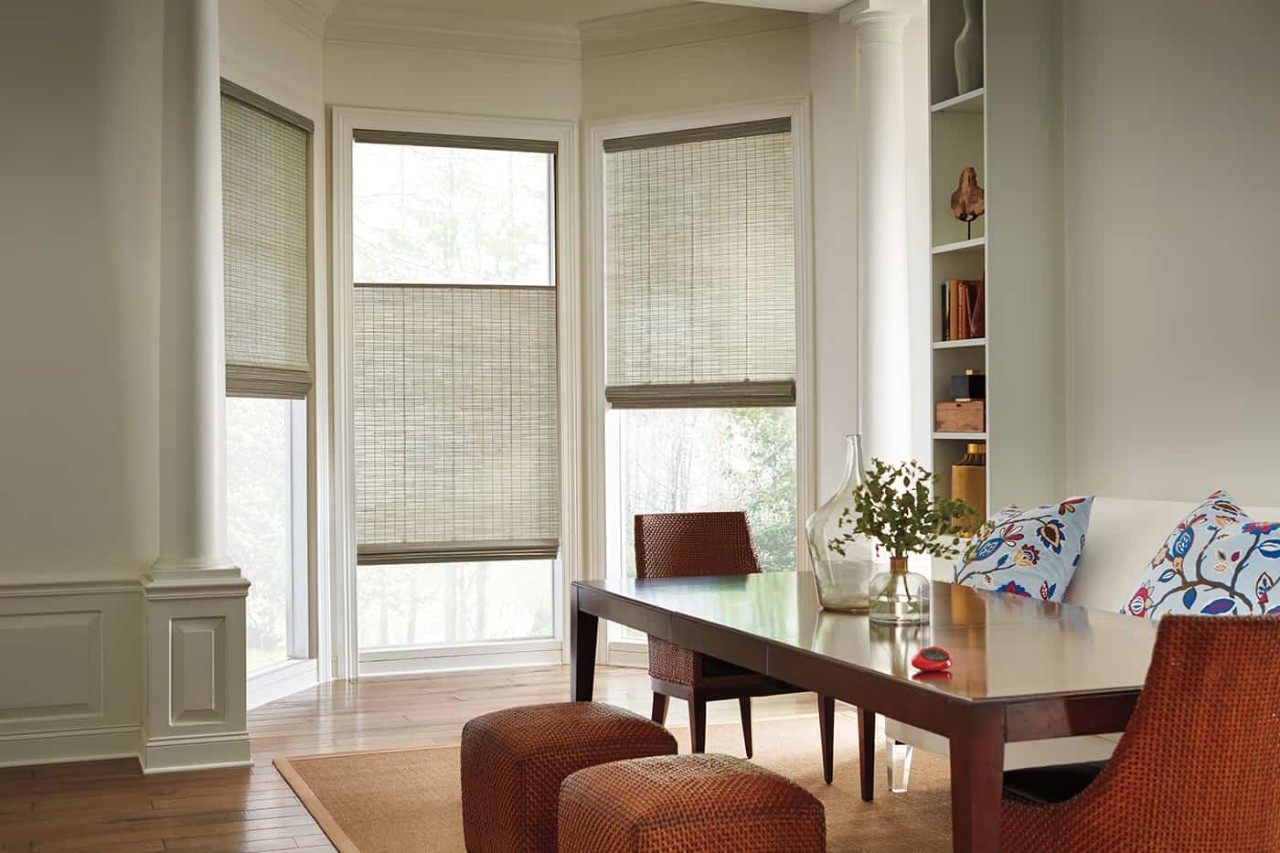 Window Treatments For Sunny Rooms, Hunter Douglas Provenance® Woven Wood Shades near O'Fallon, MO