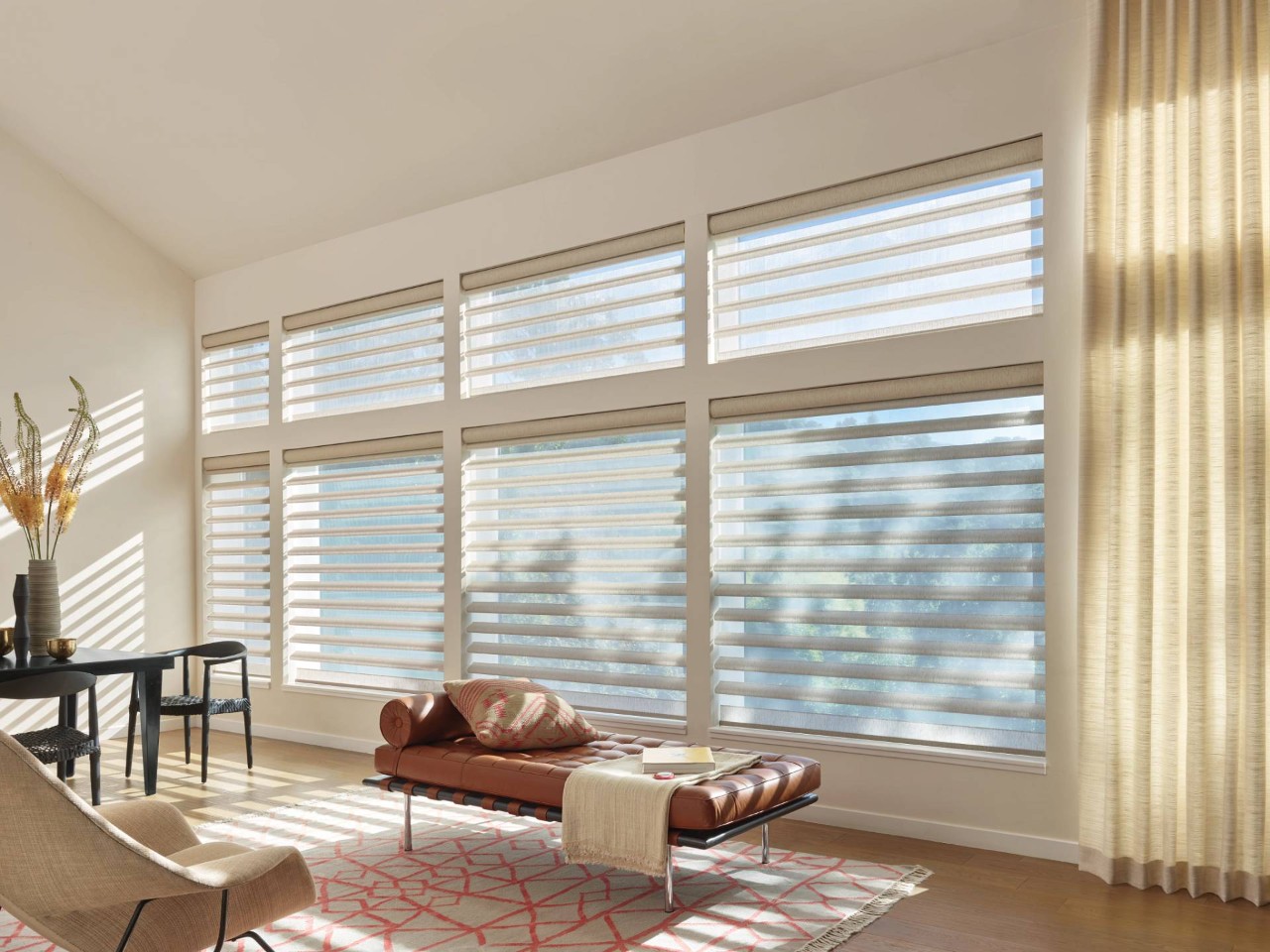Cordless window shades in a large living room near O Fallon, MO
